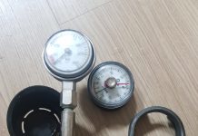 스쿠버 호흡기 장비 아펙스 정품 잔압 3게이지 분해와 게이지핀 C타입 교체법 (Apeks 3 Gauge)