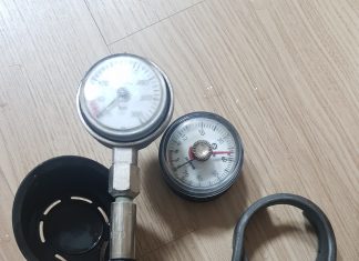 스쿠버 호흡기 장비 아펙스 정품 잔압 3게이지 분해와 게이지핀 C타입 교체법 (Apeks 3 Gauge)