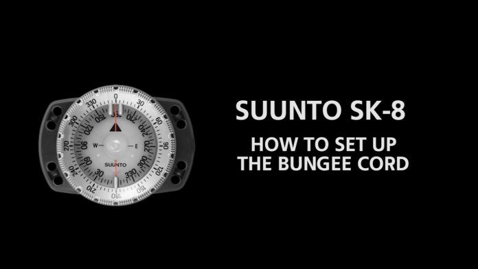 다이빙 나침반 가이드 SUUNTO SK-8 사용법, 번지줄 매는법