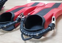 스쿠버 다이빙 핀, 오리발 다이브라이트 무게, 스프링 스트랩 자가 교체 관리 팁
