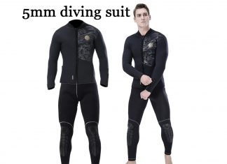 다이빙슈트 5mm 웻슈트 제품 소개 (투피스 상의 지퍼달린 스쿠버 웻슈트 추천)