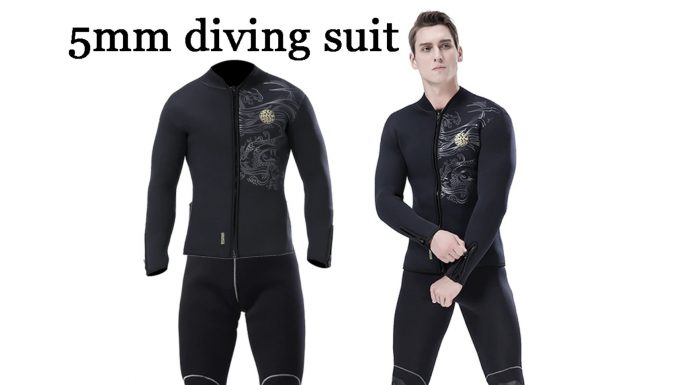 다이빙슈트 5mm 웻슈트 제품 소개 (투피스 상의 지퍼달린 스쿠버 웻슈트 추천)